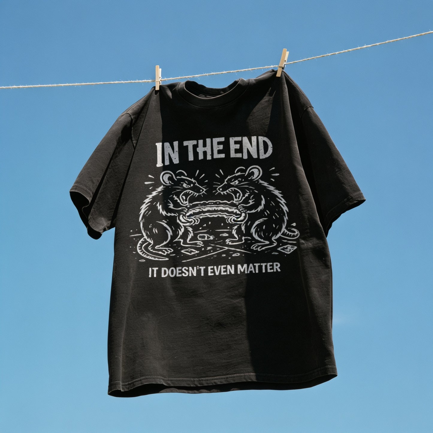 Camiseta washed negra
